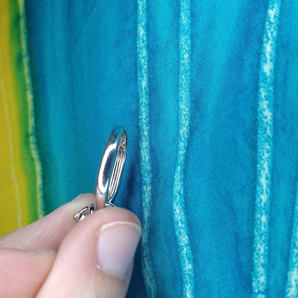 Snowflake design radium ring size 6 - Picture 6 of 6